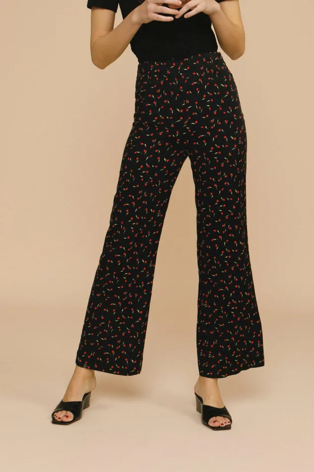 GINO Pants Mini Tulipe Noir Women Rouje Pants