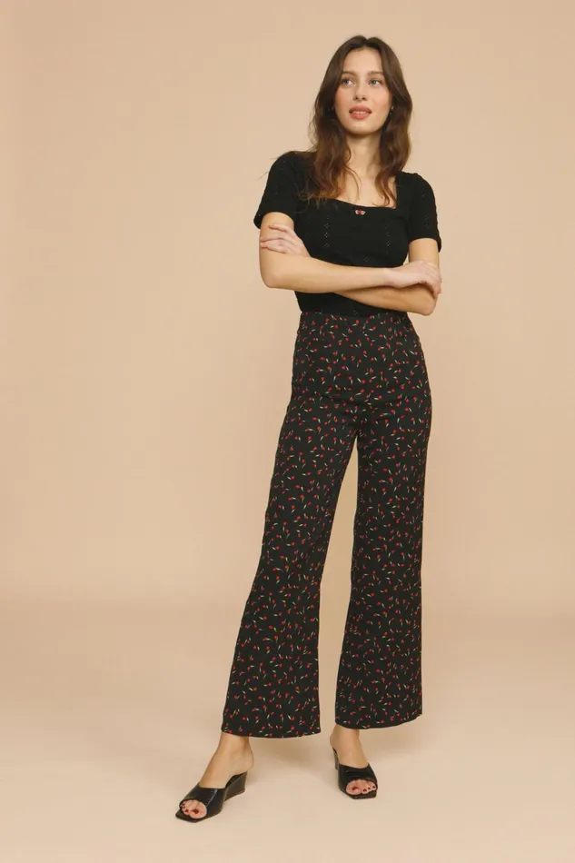 GINO Pants Mini Tulipe Noir Women Rouje Pants