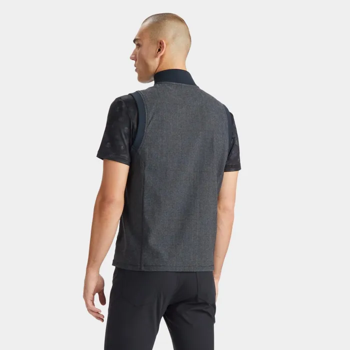 Glen Plaid Track Vest Onyx Men GFORE Outerwear