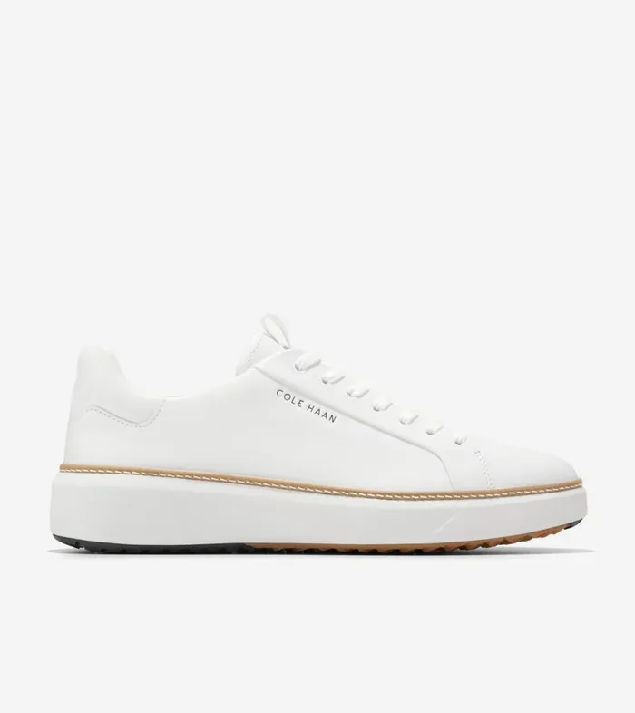 Golf Men Cole Haan GrandPr Topspin Golf Shoes Optic Whitenatural