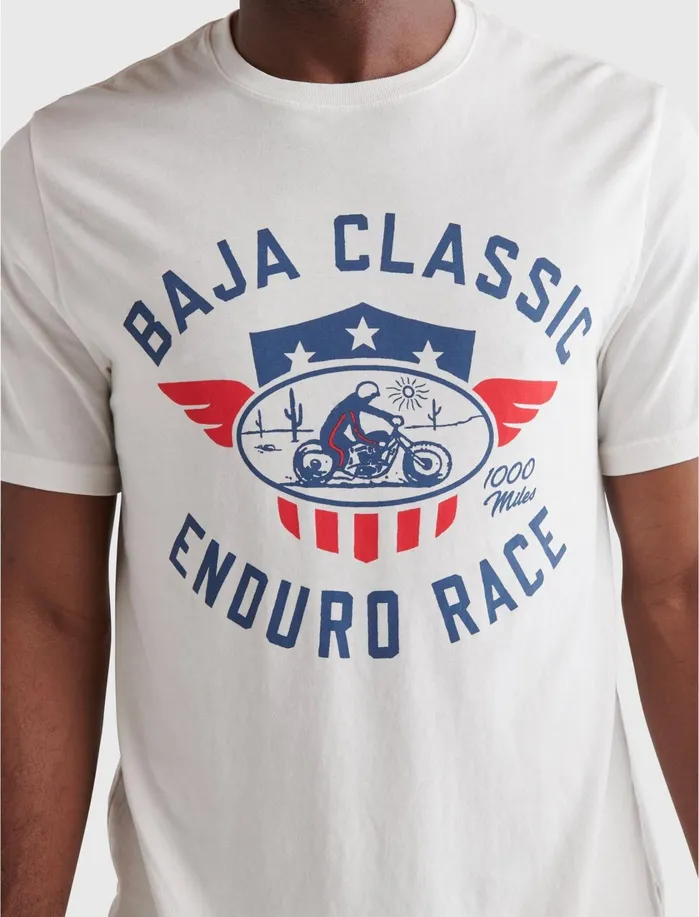 Graphic Tees Men Lucky Brand Baja Classic Tee Bright White