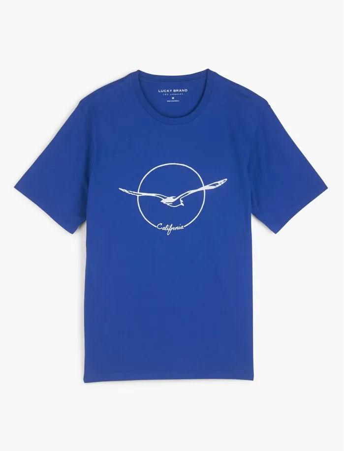 Graphic Tees Men Lucky Brand California Seagull Tee Surf The Web