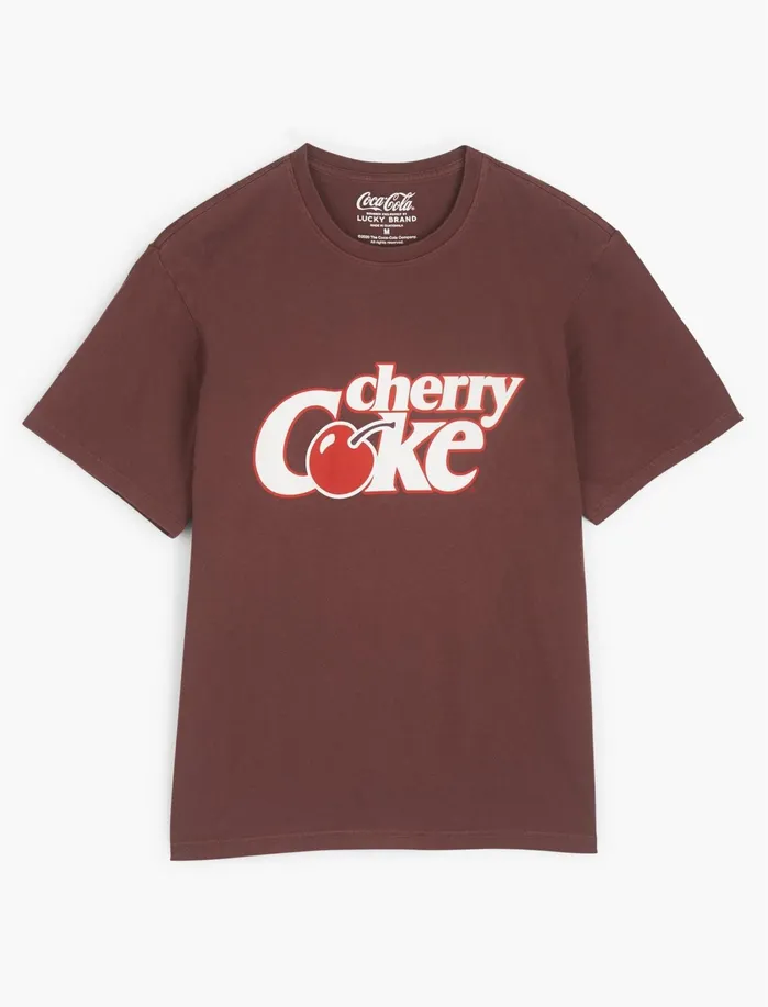 Graphic Tees Men Lucky Brand Cherry Coke Tee Choc Truffle