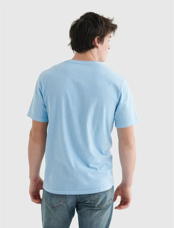 Graphic Tees Men Lucky Brand Divison Bell Pink Floyd Tee Blue Bell