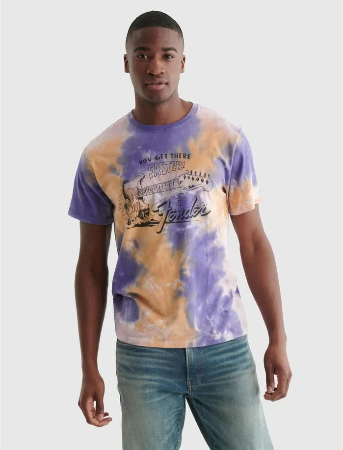 Graphic Tees Men Lucky Brand Fender Dye Tee Multi
