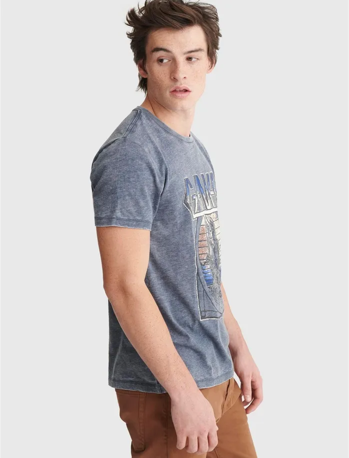 Graphic Tees Men Lucky Brand Genesis Tee American Navy