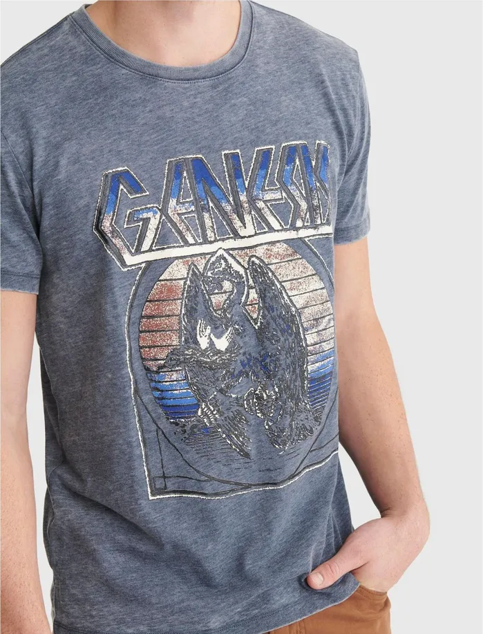 Graphic Tees Men Lucky Brand Genesis Tee American Navy