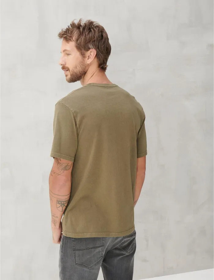 Graphic Tees Men Lucky Brand GOODYEAR WINGED WHEEL TEE Dusky Green