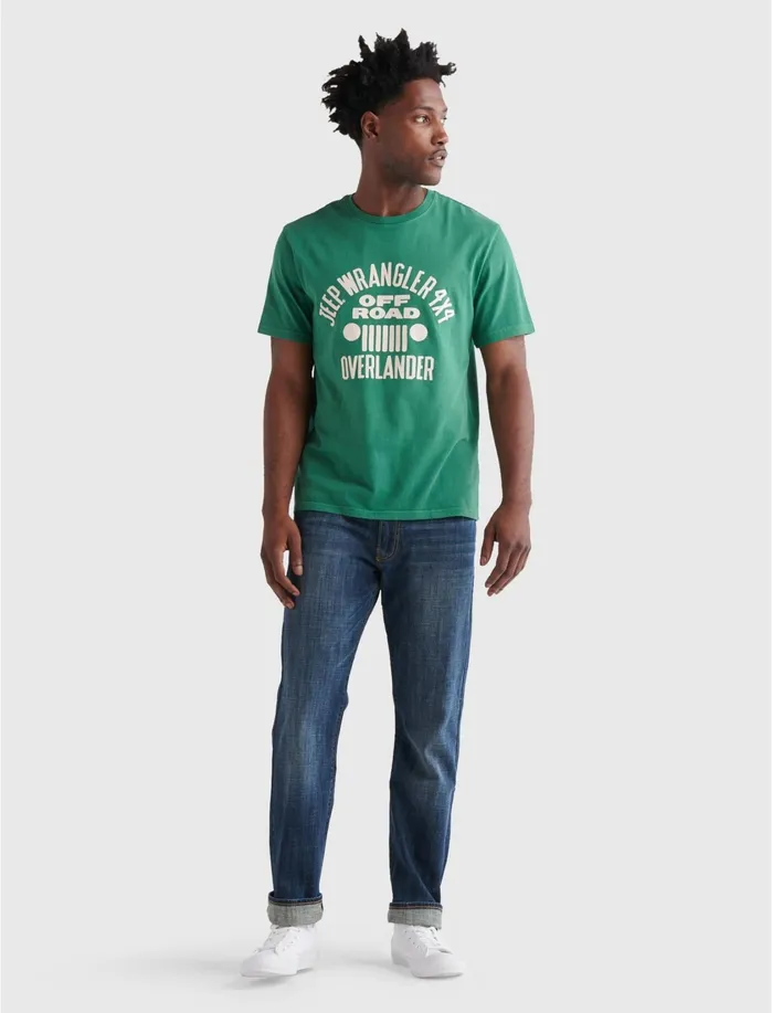Graphic Tees Men Lucky Brand Jeep Wrangler Tee Hunter Green
