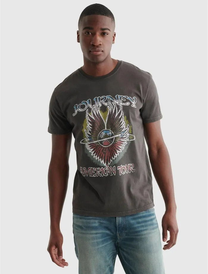 Graphic Tees Men Lucky Brand Journey 79 Tour Tee Raven
