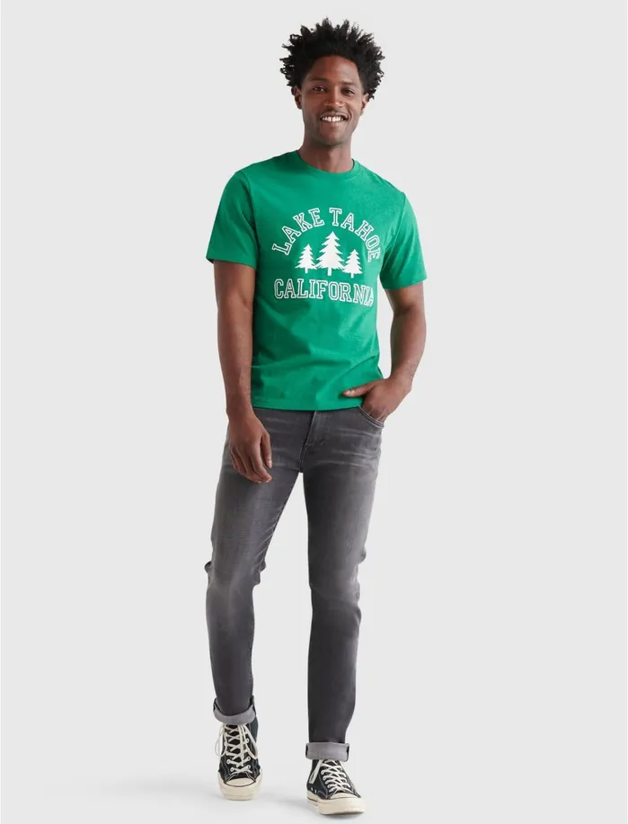 Graphic Tees Men Lucky Brand Lake Tahoe Tee Jelly Bean