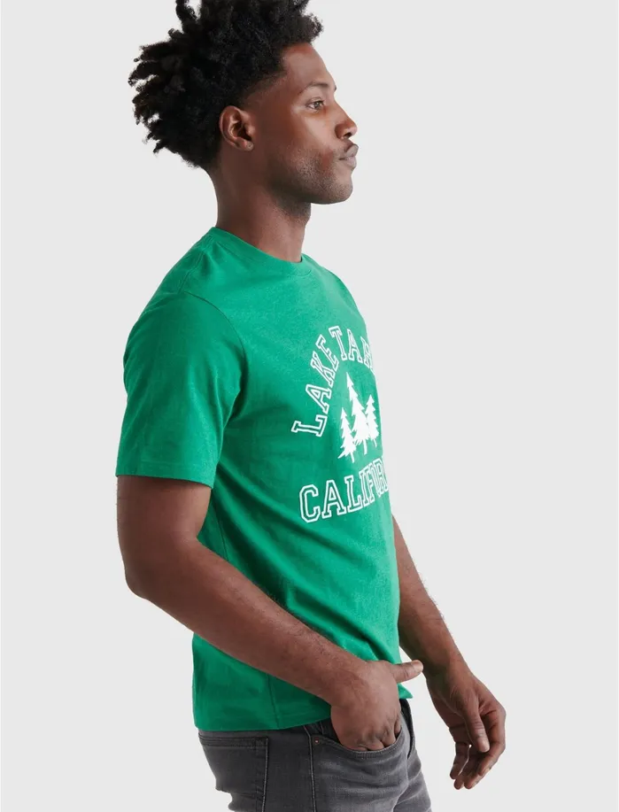 Graphic Tees Men Lucky Brand Lake Tahoe Tee Jelly Bean