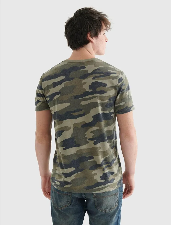 Graphic Tees Men Lucky Brand Military Crew Camo army Colors Graphic Tees Men Lucky Brand Military Crew Camo army Colors
