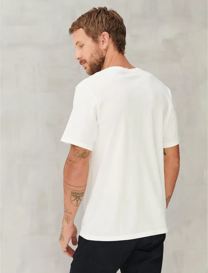 Graphic Tees Men Lucky Brand Modelo Label Bright White