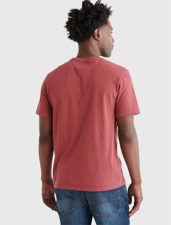 Graphic Tees Men Lucky Brand Morrison Motors Wing Tee Ruby Wine