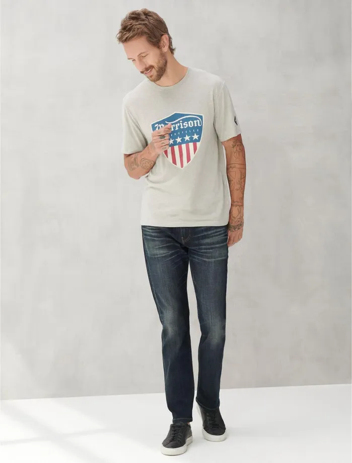 Graphic Tees Men Lucky Brand Morrison Shield Tee Grey