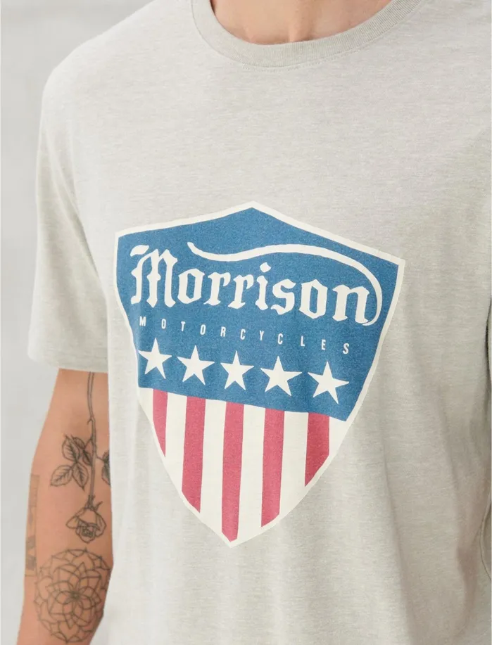 Graphic Tees Men Lucky Brand Morrison Shield Tee Grey