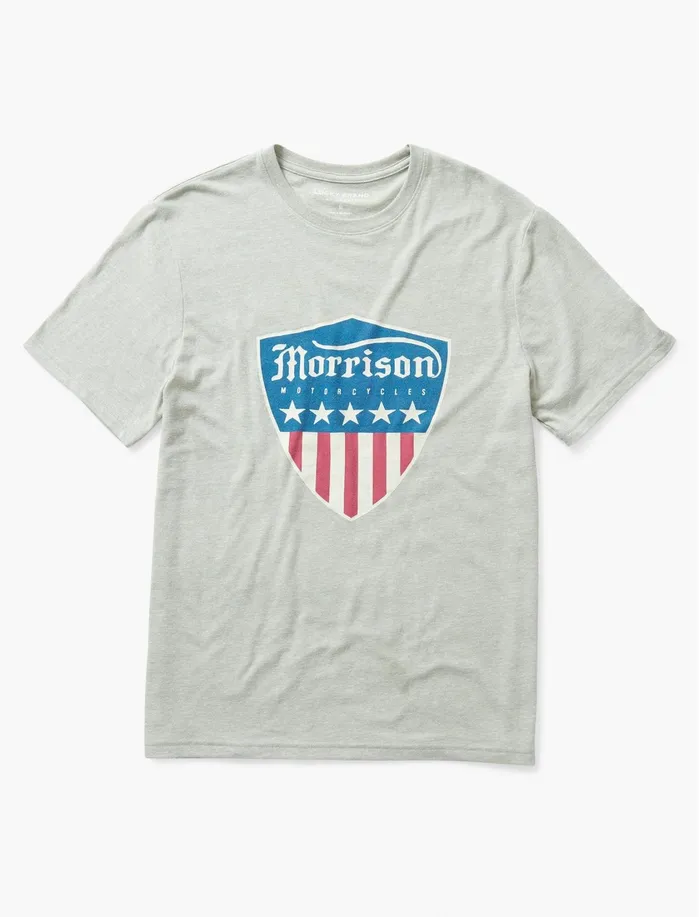 Graphic Tees Men Lucky Brand Morrison Shield Tee Grey