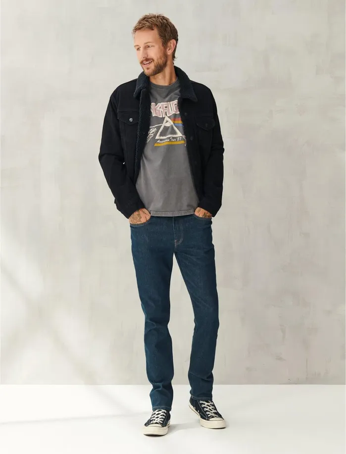 Graphic Tees Men Lucky Brand Pink Floyd Triangle Tee Gargoyle