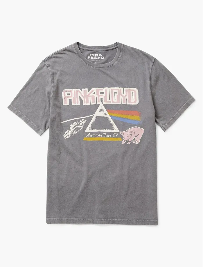 Graphic Tees Men Lucky Brand Pink Floyd Triangle Tee Gargoyle