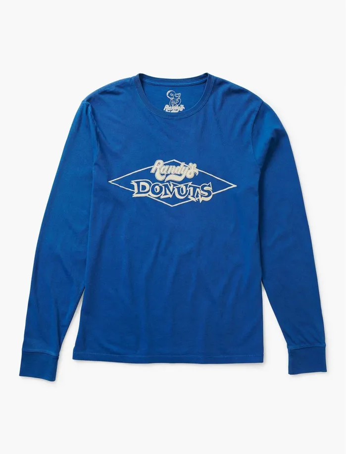 Graphic Tees Men Lucky Brand Randys Donuts Logos Estate Blue