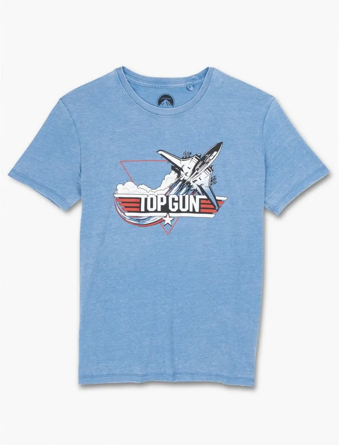 Graphic Tees Men Lucky Brand Top Gun Tee Federal Blue