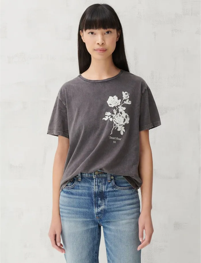 Graphic Tees Women Lucky Brand Graphic Tee Jet Black