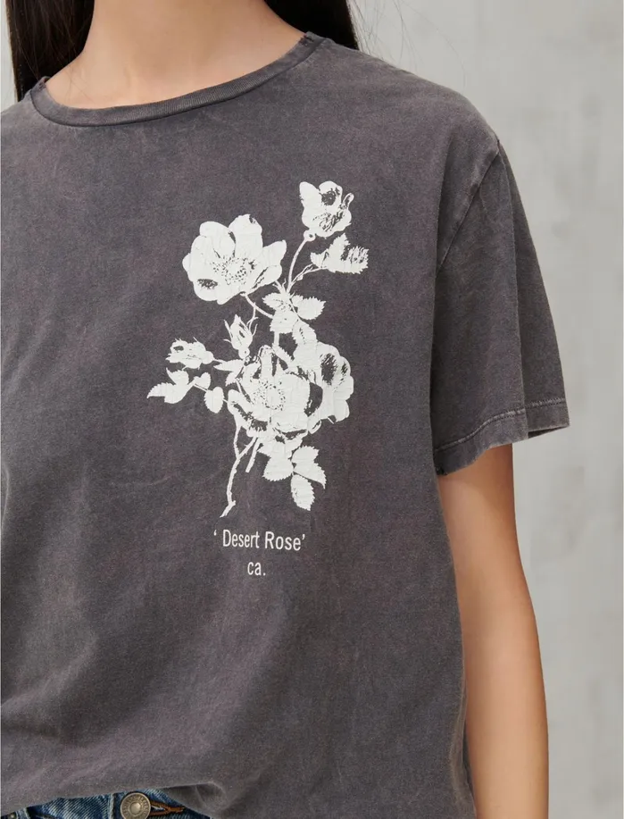 Graphic Tees Women Lucky Brand Graphic Tee Jet Black