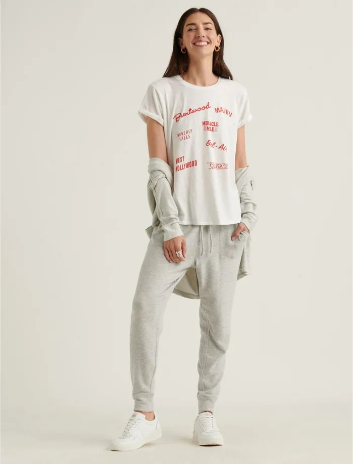 Graphic Tees Women Lucky Brand La Destinations Tee Lucky White