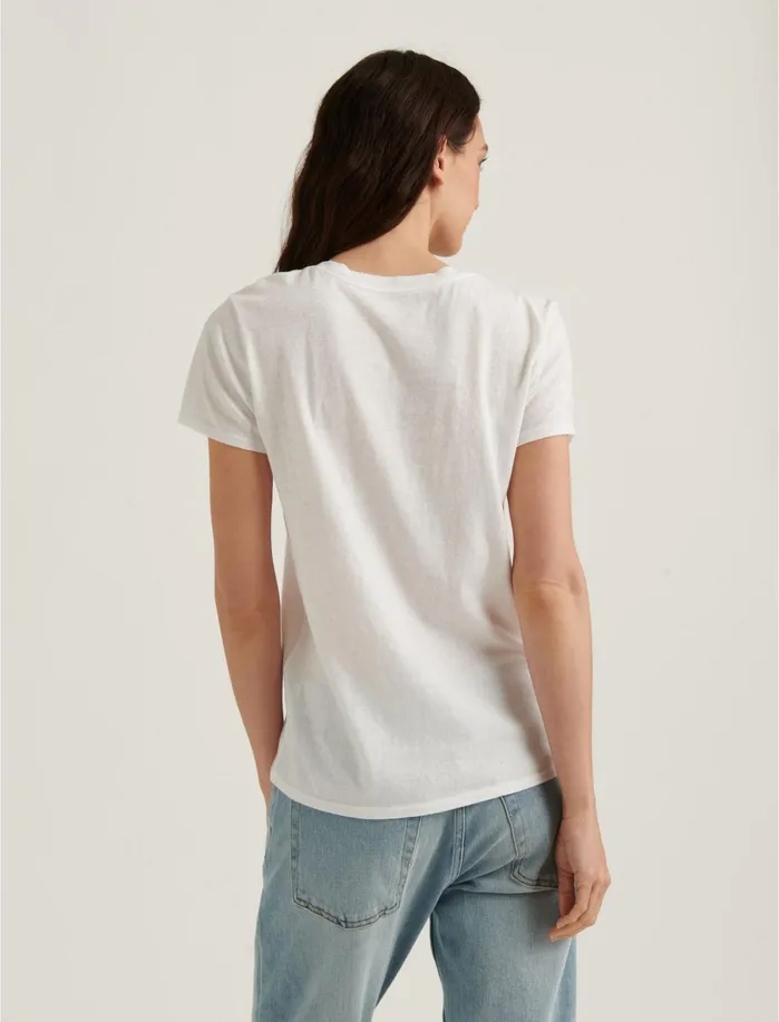 Graphic Tees Women Lucky Brand Ladies First Tee Lucky White