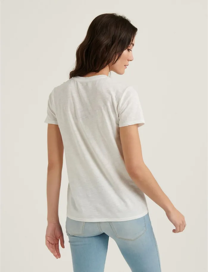 Graphic Tees Women Lucky Brand Lucky Brand Tee Lucky White