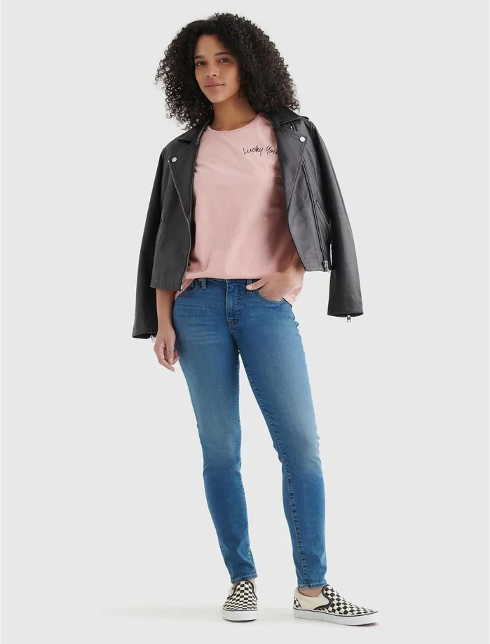 Graphic Tees Women Lucky Brand Lucky You Script Boyfriend Rose Tan Graphic Tees Women Lucky Brand Lucky You Script Boyfriend Rose Tan