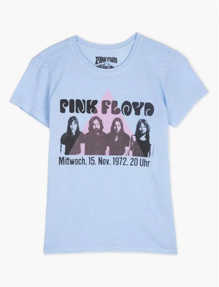 Graphic Tees Women Lucky Brand Pink Floyd Band Tee Blue Bell