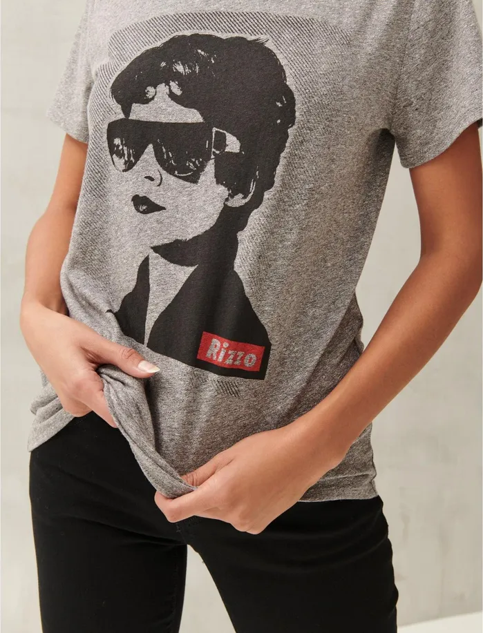 Graphic Tees Women Lucky Brand Rizzo Graphic Tee Heather Grey