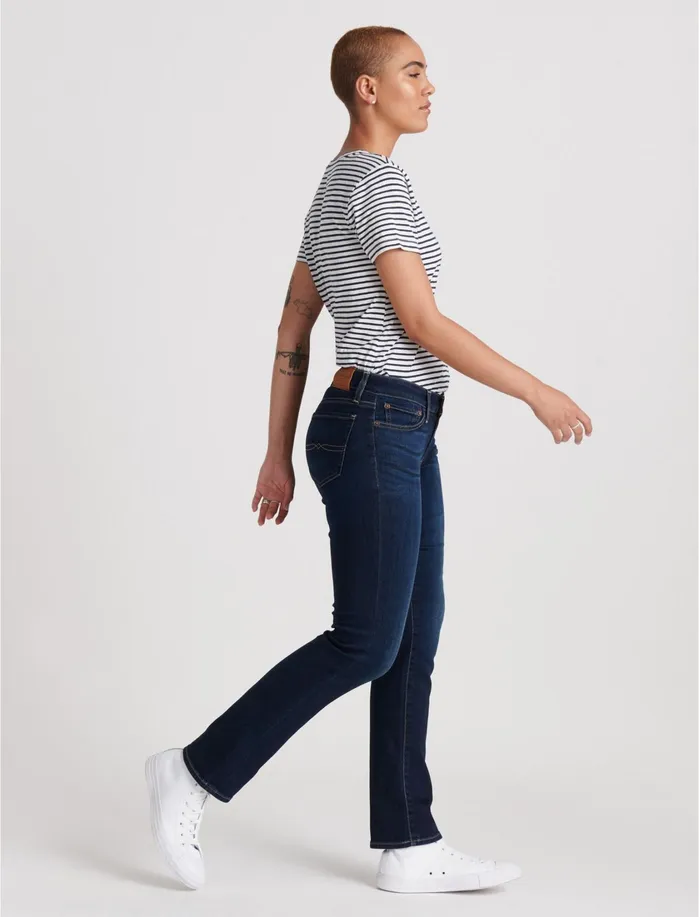 Graphic Tees Women Lucky Brand Striped Essential VNeck Tee Navy Stripe