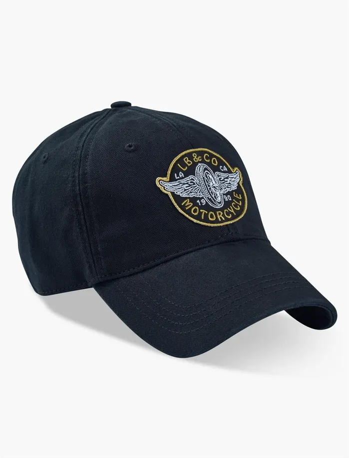 Hats Men Lucky Brand Moto Patch Baseball Hat Black