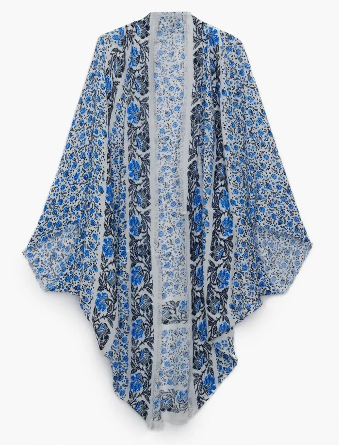 Hats Women Lucky Brand Floral Bolero Blue Multi