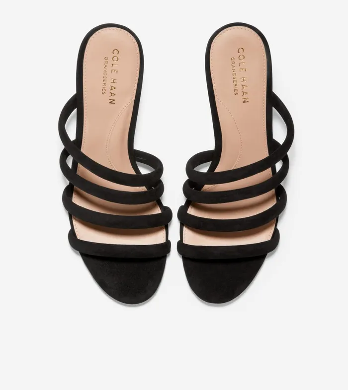 Heels And Wedges Women Cole Haan Adella Sandal Black Suede Heels And Wedges Women Cole Haan Adella Sandal Black Suede