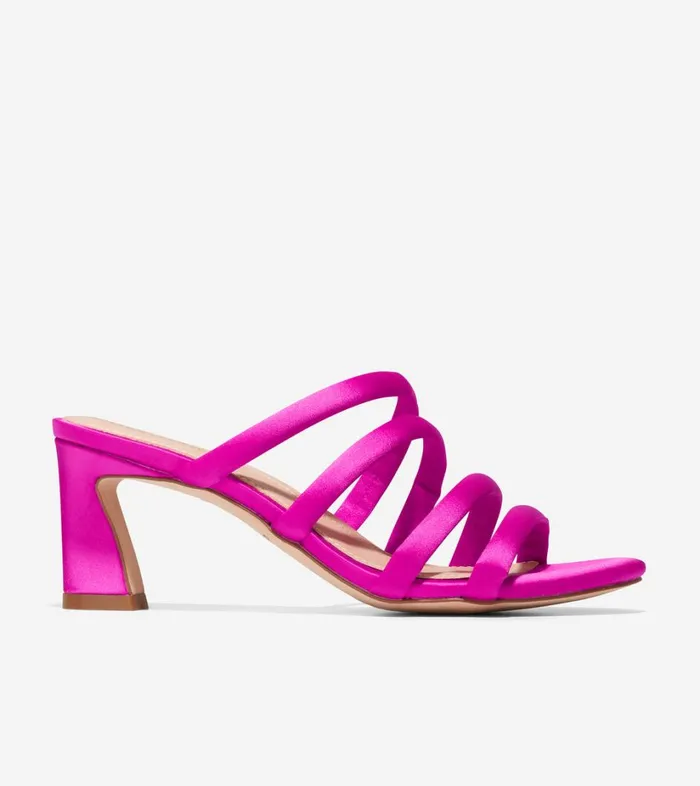 Heels And Wedges Women Cole Haan Adella Sandal Bright Pink Satin