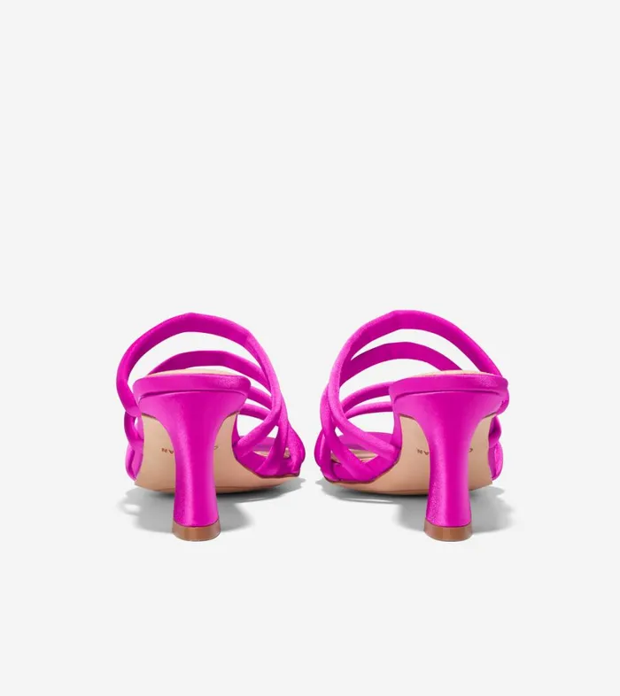 Heels And Wedges Women Cole Haan Adella Sandal Bright Pink Satin Heels And Wedges Women Cole Haan Adella Sandal Bright Pink Satin
