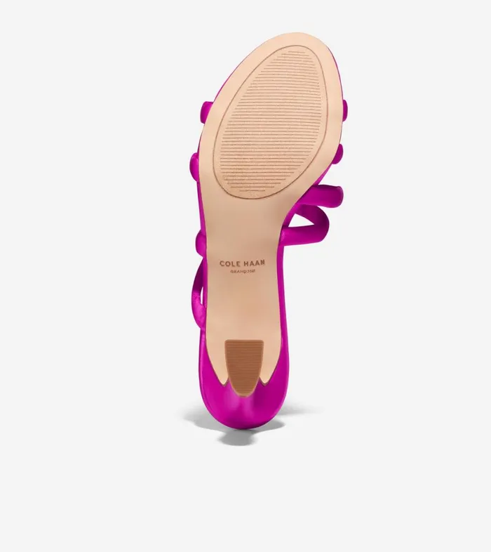 Heels And Wedges Women Cole Haan Adella Sandal Bright Pink Satin Heels And Wedges Women Cole Haan Adella Sandal Bright Pink Satin