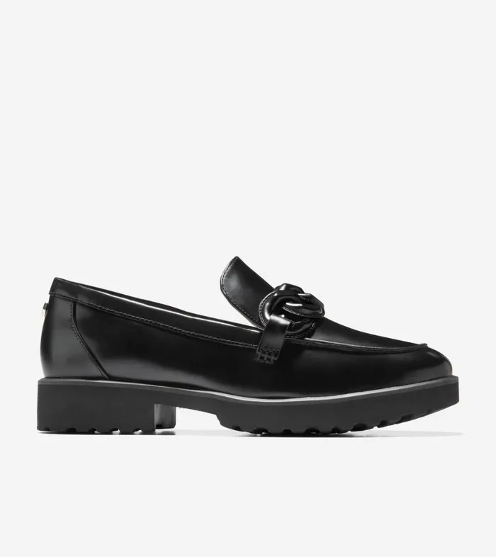 Heels And Wedges Women Cole Haan Geneva Chain Loafer Black