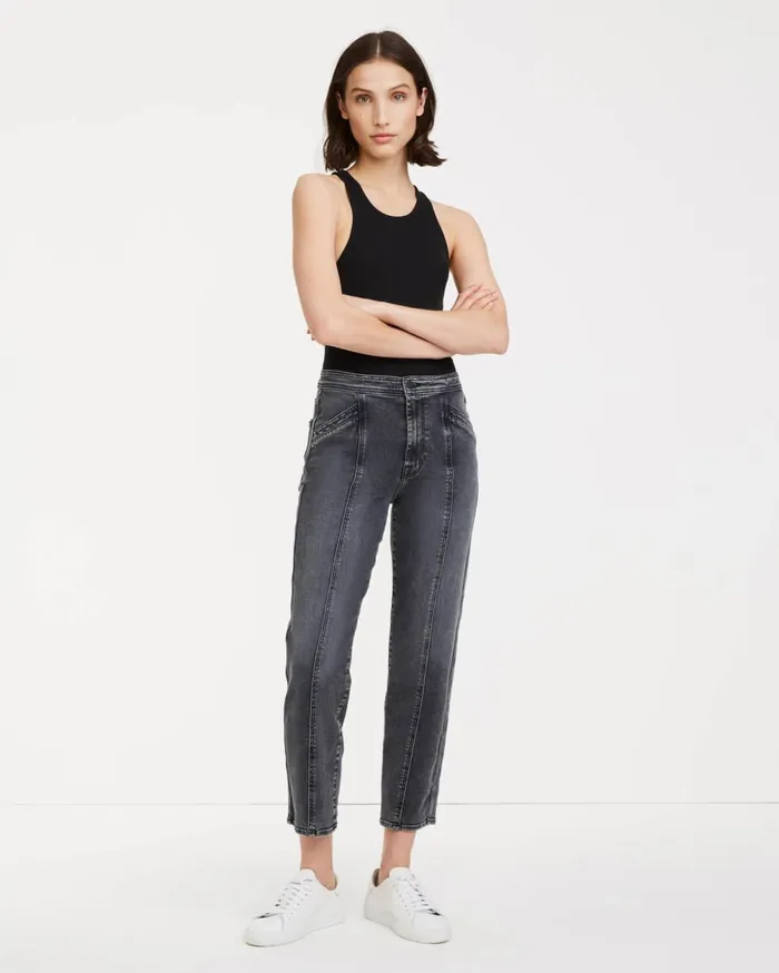 High Waist Women 7 For All Mankind Luxe Vintage Trapunto Seam Jean In Abbey