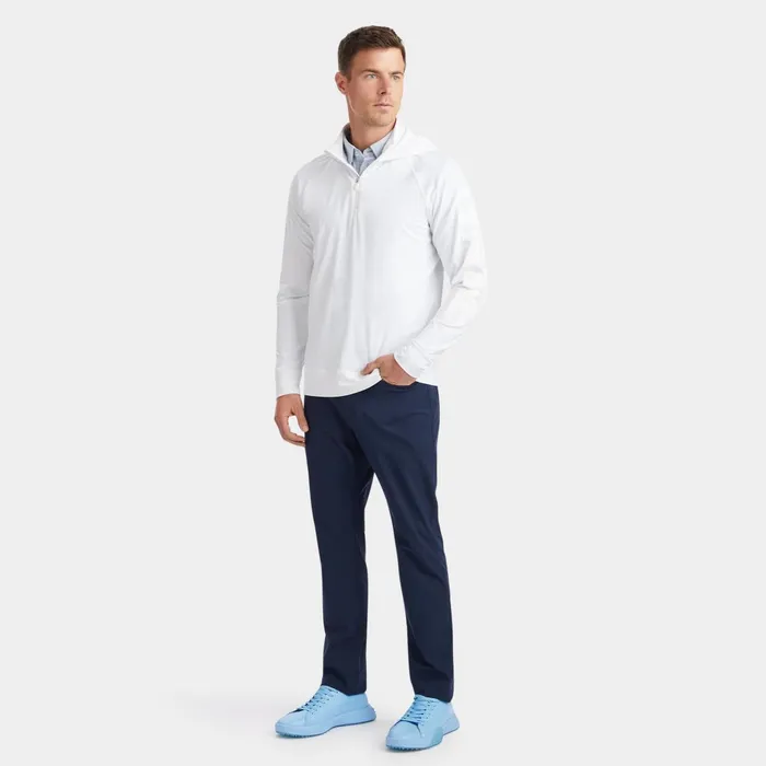 Hooded Luxe Quarter Zip Mid Layer Snow Men GFORE Tops