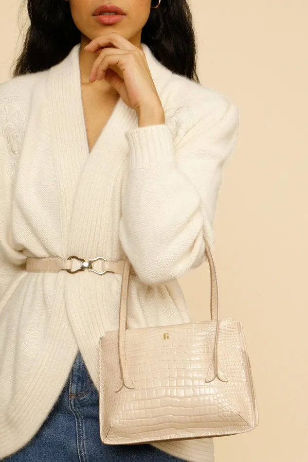 J Bag Croco Beige Women Rouje Bags