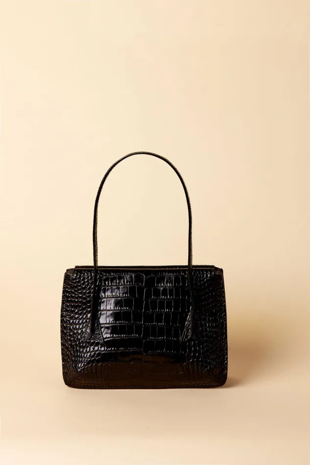 J Bag Croco Noir Women Rouje Bags