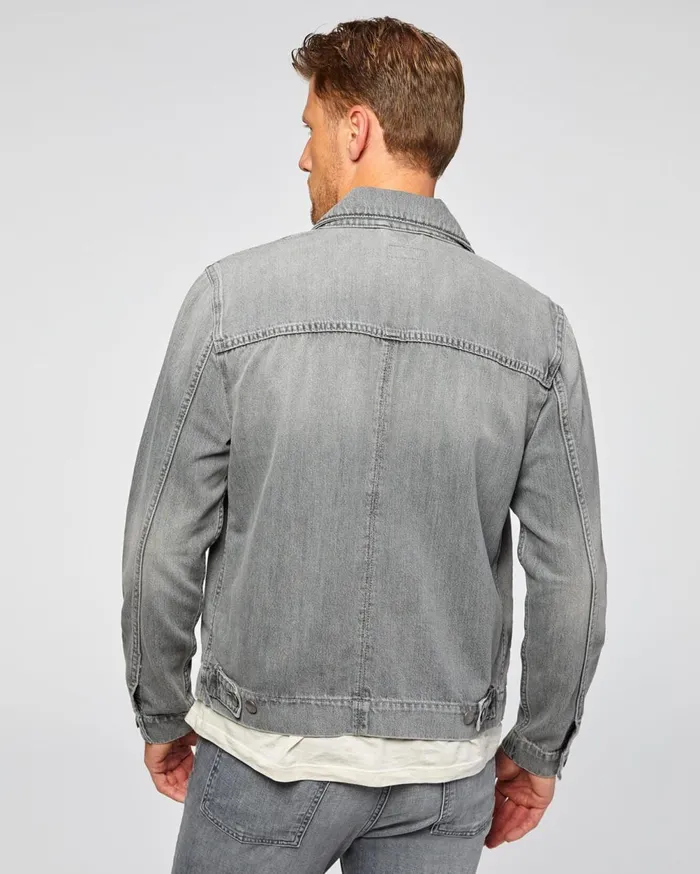 Jackets 038 Coats Men 7 For All Mankind Mojo Patch Pocket Trucker Jacket In Dharma Grey