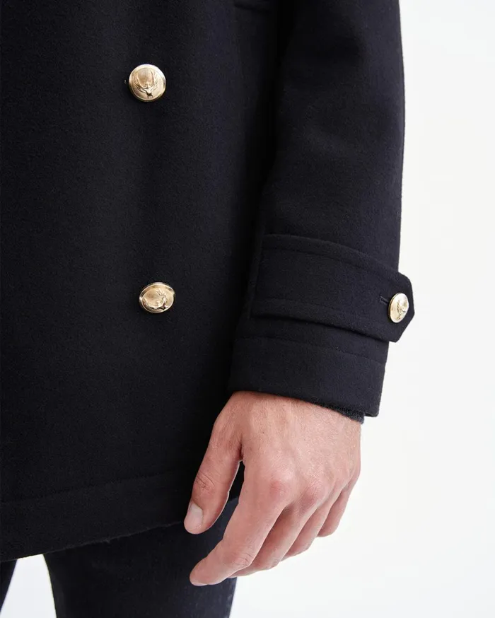 Jackets 038 Coats Men 7 For All Mankind Wool Pea Coat In Black