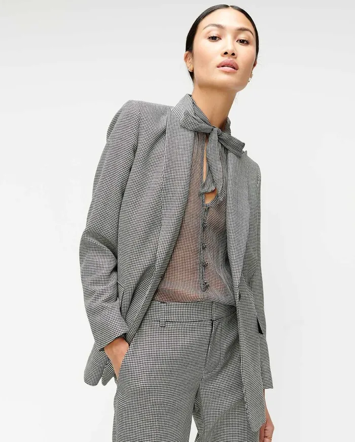 Jackets 038 Coats Women 7 For All Mankind Boyfriend Blazer In Houndstooth