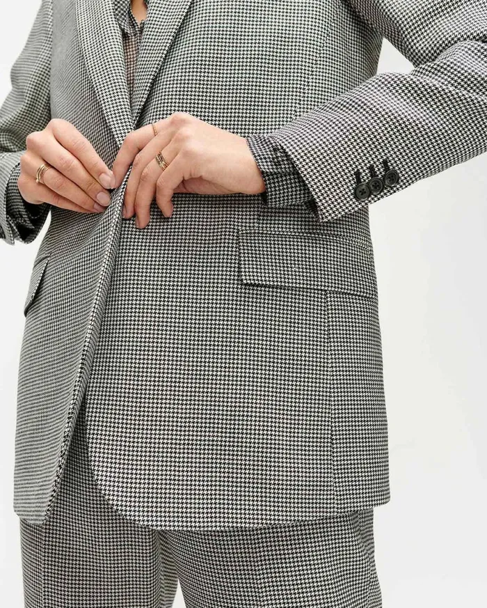 Jackets 038 Coats Women 7 For All Mankind Boyfriend Blazer In Houndstooth